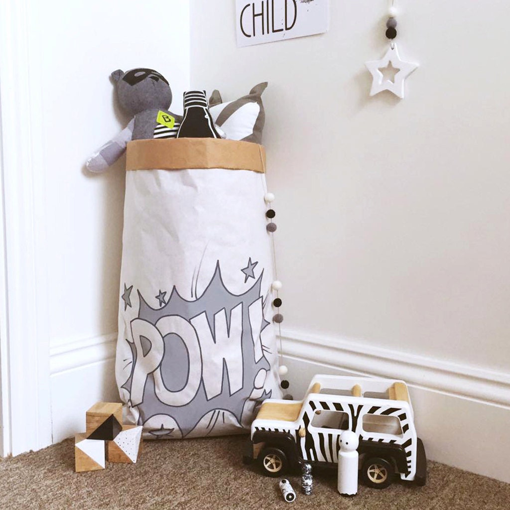 Monochrome Toy Storage Personalised Toy Storage