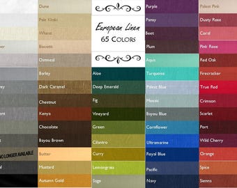 Custom Sized Linen Tablecloth//USA Made//65 Colors//Extra Large Linen Tablecloths
