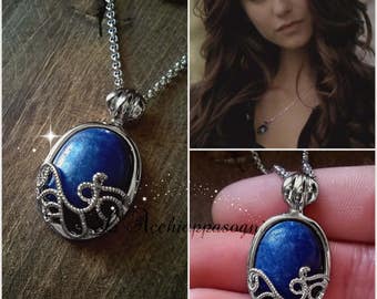 The Vampire Diaries INSPIRED Jewelry - New Design Katherine Pierce necklace - modern blue gemstone necklace - sunlight protection - vampire