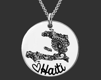 Haiti | Haiti Necklace | Bridesmaid Gifts | Friend Gift | Daughter Gift | Best Friend Gifts | Personalized Gifts | Korena Loves
