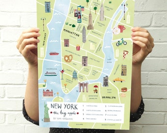 KIDS Maps Kids NEW YORK Map Childrens Maps Kids Map of New