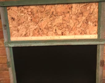 Old Windowscreen Made into Chalkboard/Corkboard