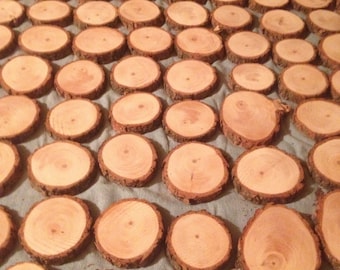 100 NATURAL Pine Wood slices 3inch to 4inch