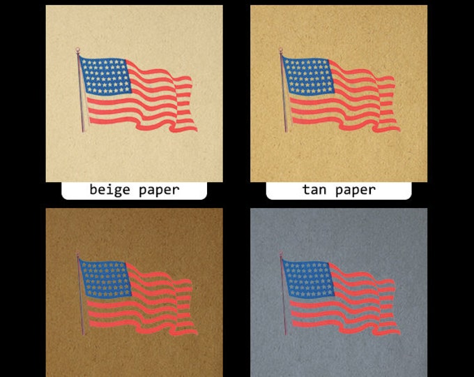 American Flag Digital Graphic Printable Flag Image USA America Clipart Download United States Printable Antique Clip Art HQ 300dpi No.2102