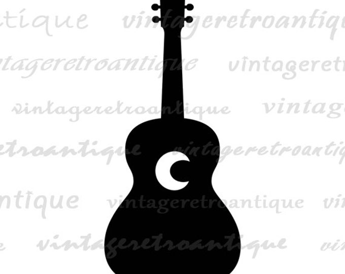 Digital Printable Acoustic Guitar Image Music Graphic Download Artwork Vintage Clip Art Jpg Png Eps HQ 300dpi No.4313