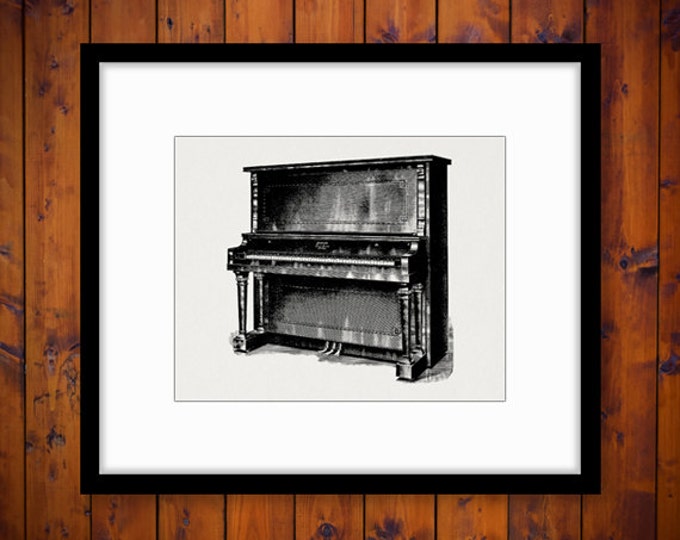 Antique Piano Digital Image Download Printable Graphic Vintage Clip Art Jpg Png Eps HQ No.1222