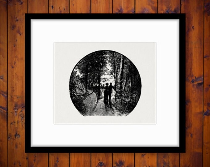 Digital Antique Couple Image Download Printable Graphic Artwork Vintage Clip Art Jpg Png Eps HQ 300dpi No.2367