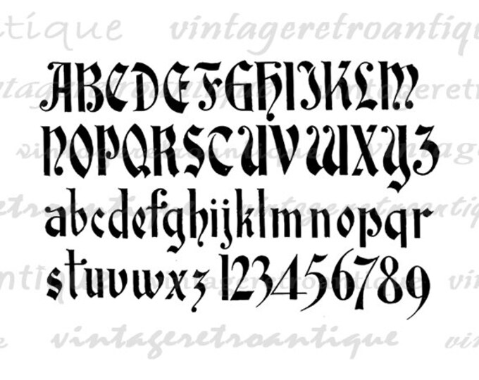 Digital Alphabet Printable Graphic Antique Image Download Jpg Png Eps HQ 300dpi No.767