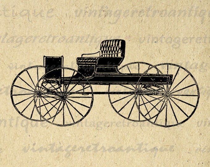 Digital Antique Carriage Graphic Printable Illustration Download Image Vintage Clip Art Jpg Png Eps HQ 300dpi No.1700