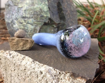 Purple Happy Colors Glass Pipe