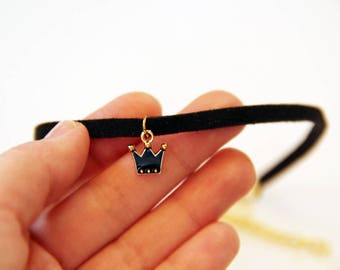 Princess crown Gothic Wrap Choker Necklaces Women Clavicle Collares Fashion Jewelry 90's Inspired Bijoux Colier One Direction Necklace Sale