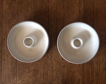 Royal Copenhagen Fajance Ceramic Candle Holder Pair