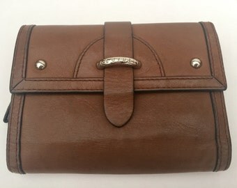 SALE! Coccinelle Vintage Walnut Hand Made Leather Purse Ladies Accessories