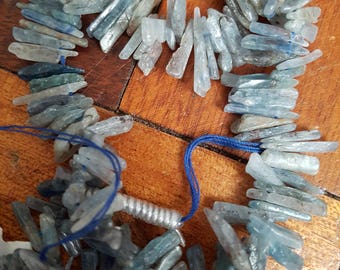Kyanite crystal blade beads 40cm string.