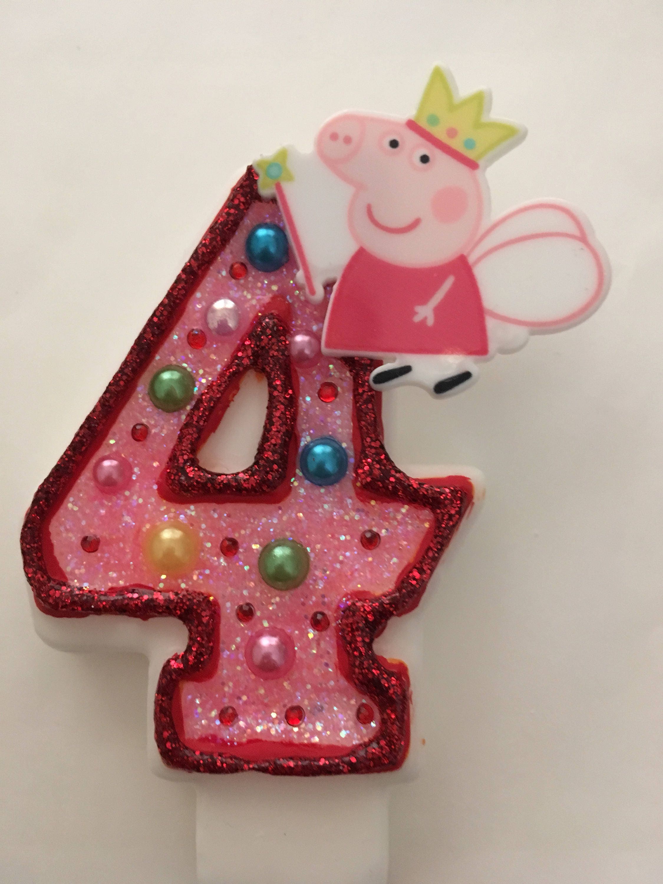 Peppa pig birthday candles. Pig candles. Pig party.Any number