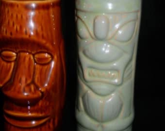 Pair of Tiki Vases