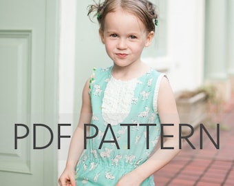 Charlotte PDF, child's blouse pdf, sewing pattern, top pattern, girl dress pdf, girl pdf, girl dress pattern, pdf patterns, girl blouse pdf