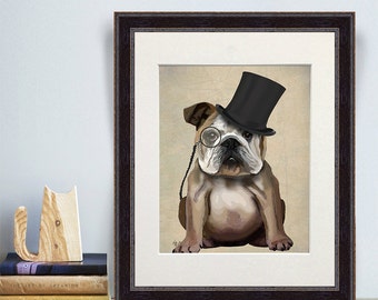 English Bulldog gift Classy dog monocle English Bulldog mom English Bulldog owner unique gifts for men gifts for dad fathers day gift idea
