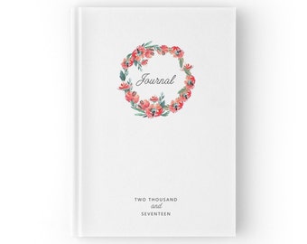 One Day At A Time 2017 Agenda, Christmas Gift Ideas, Diary 2017, Floral Journal Diary, 2017 Planner, Inspirational Journal