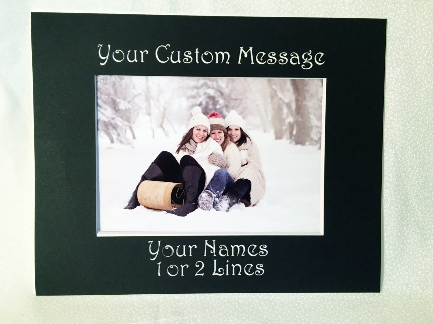 11x14 Custom Photo Mat You Choose Message Names Dates