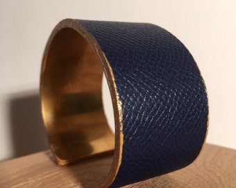 Bracelet Doha cuir et laiton