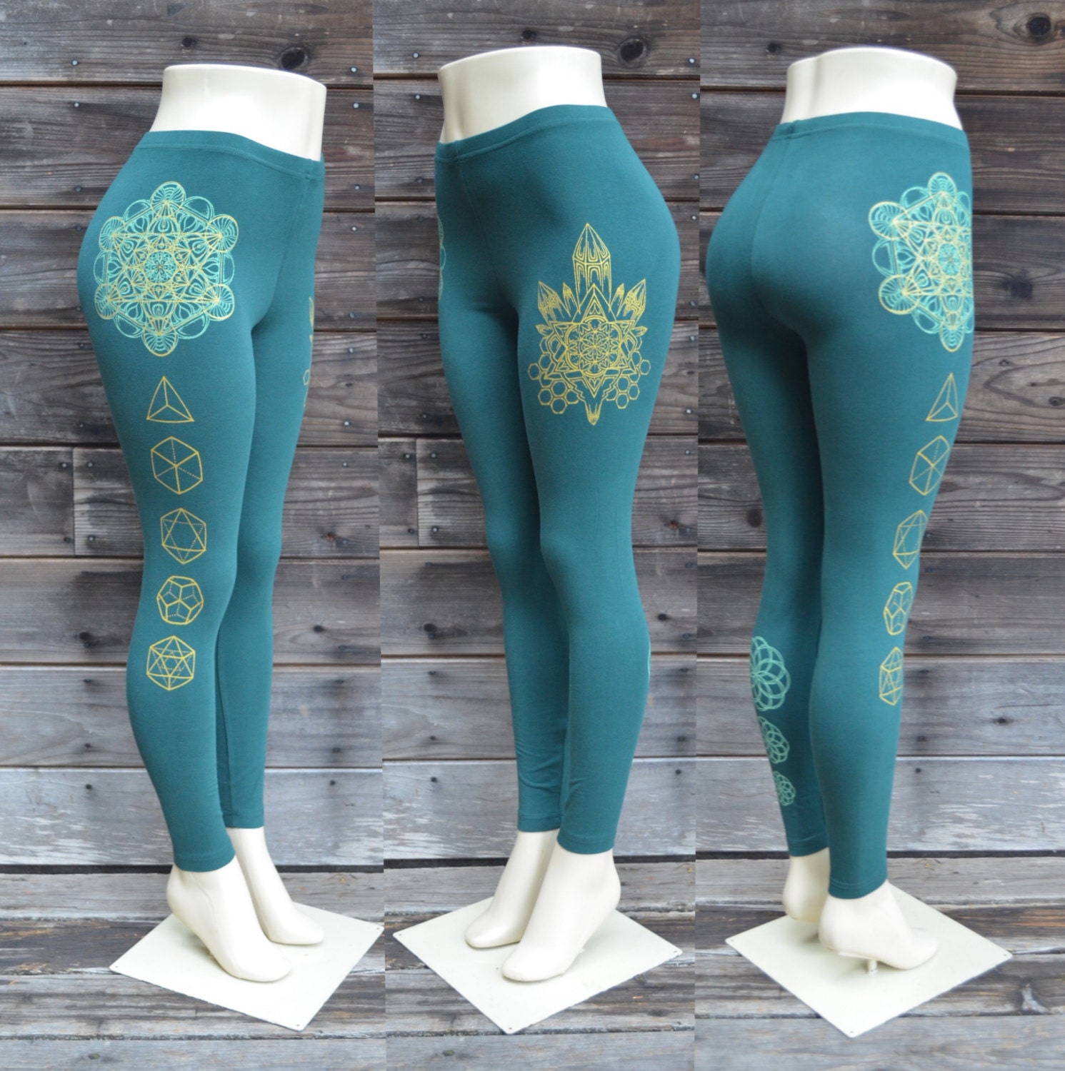 Platonic Crystal Leggings Sacred Geometry Leggings