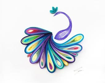 Quilled Paper Art: "I'm like a bird"