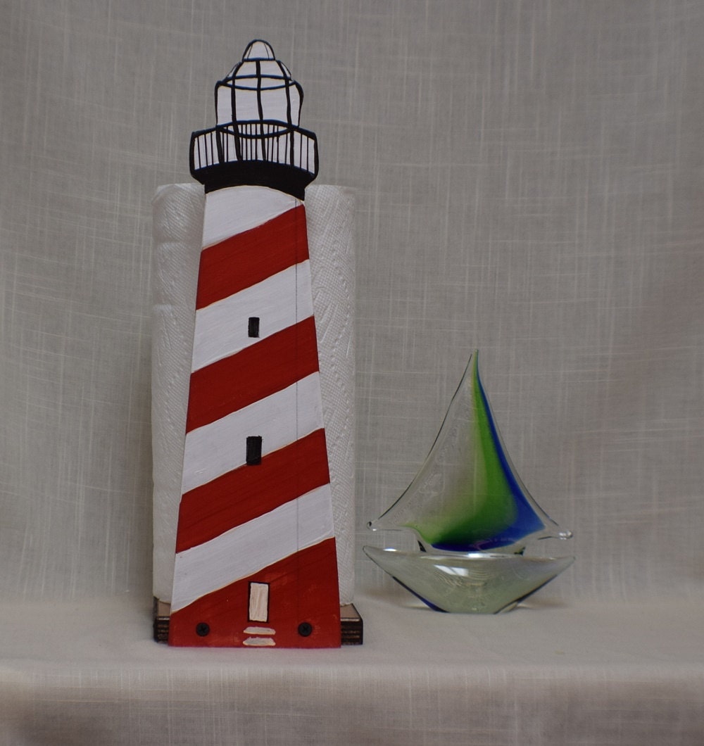 White Shole Red CandyStriped Lighthouse Toilet Paper