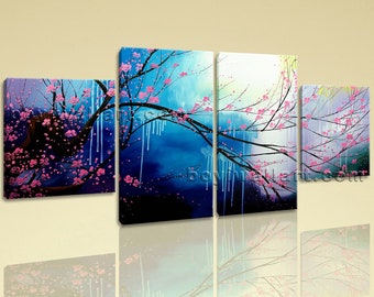 large abstract floral painting tree feng shui wall art print large abstract floral painting tree feng shui wall art print