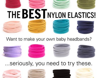 WHOLESALE Nylon Elastic Baby Headband / DIY Headband Newborn Skinny Very Stretchy One Size Fits most Nylon/spandex