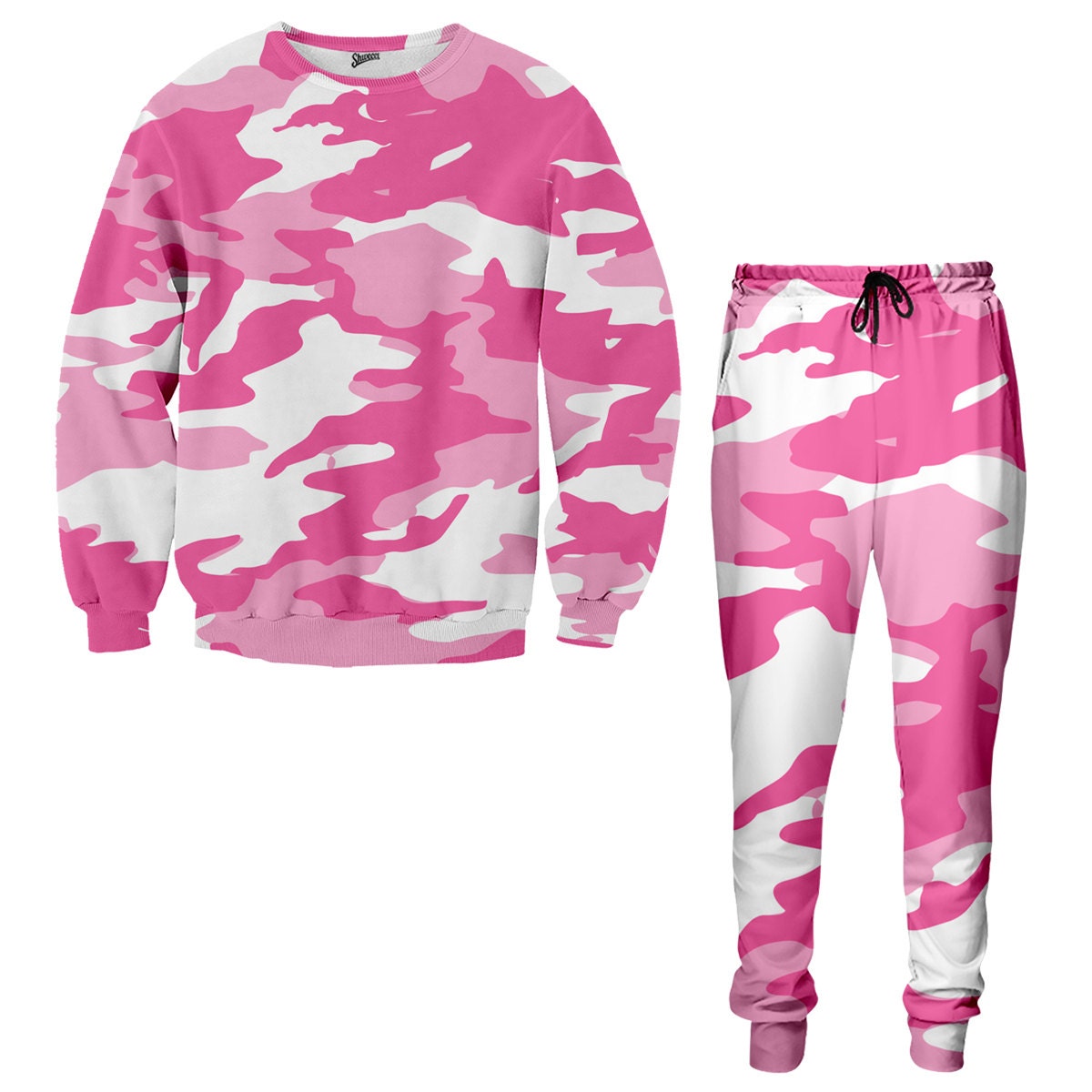 Pink Camo Tracksuit Pink Camo Sweater and Jogger Pants