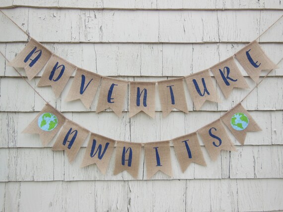  Adventure Awaits Banner Adventure Awaits Baby Shower Welcome