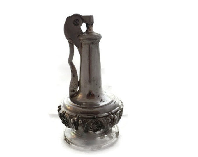 Ronson Silver Plated Decanter Deluxe - 1947 Oil Lamp Lighter - Made in the USA,