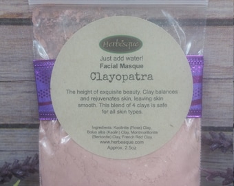 Facial Masques - Natural Face Masks - Mask Samples - Natural Skin Care - Free Shipping - Organic Skin Care - Clay Masks -Mud Masks -Charcoal