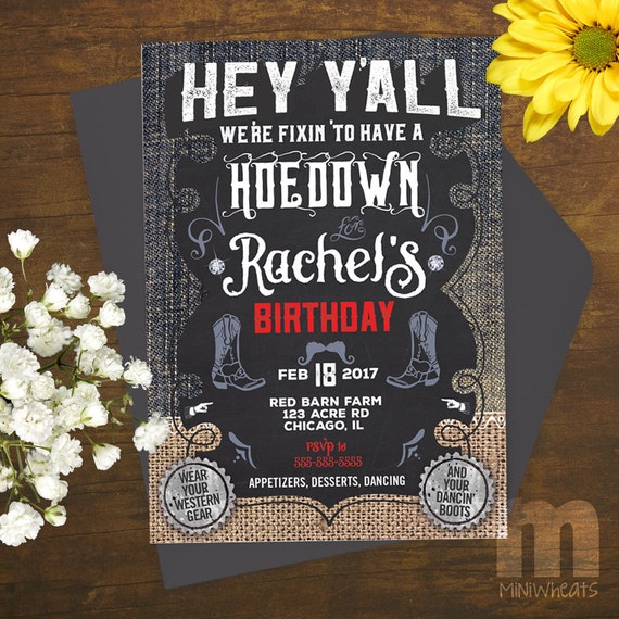 Country Hoedown Invitations 2