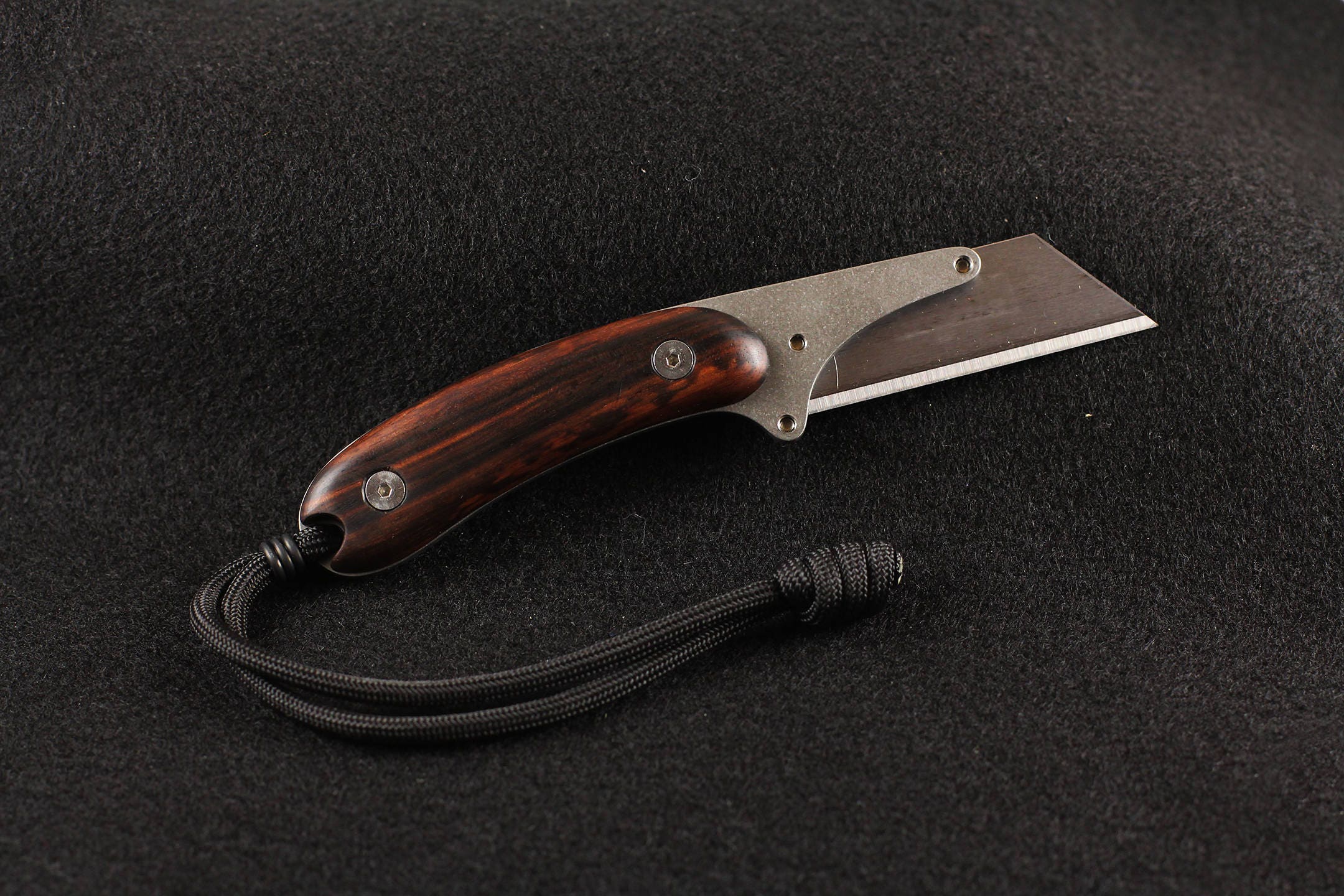 Custom Titanium EDC Kiridashi Utility Knife w/ Wood Handle from BanzelcroftCustoms on Etsy Studio