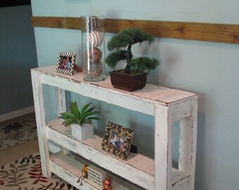SALE Large Three-Tiered Rustic Console Table