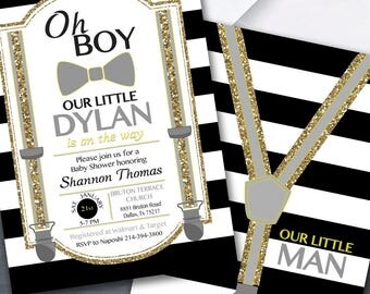 Black tie invitation | Etsy
