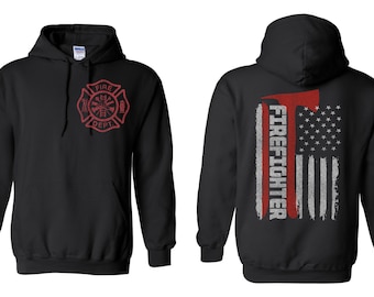 Firefighter hoodie | Etsy