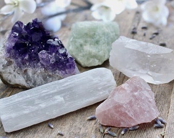 Goddess Crystal Collection Gift For Her Raw Crystal Healing Crystals and Stones Rough Stones Meditation Crystals Bohemian Decor