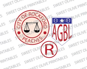 Rockford Peach Halloween Costume for Toddler Infant, Printable File, DIY Halloween, A League of Their Own Inspired Costume, Instant Download