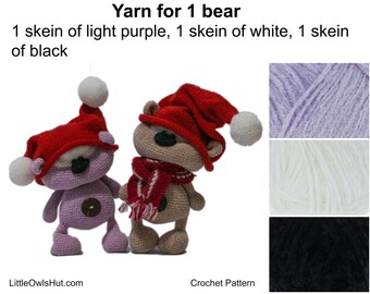Yarn to make 1 Bear Cookie, Yarn ALPINA "Andre Classic"