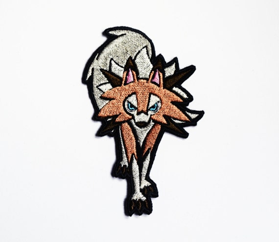 Lycanroc Day Form Iron on patch Shiny Metallic