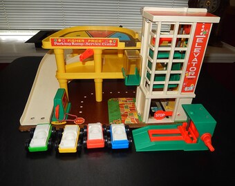 Fisher Price Parking Garage and Service Center, #930; Complete, 1970’s.