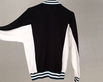 Christian Dior Vintage designer 70s track jacket/1970s 90s jacket women 2x hoodie athletic Zip up sweatshirt black bomber jacket men 42