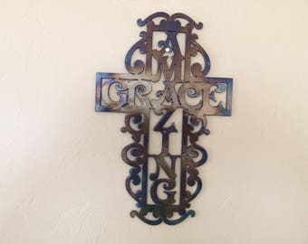 Amazing Grace Wall Art heart cross metal wall art decor Amazing Grace Wall Art heart cross metal wall art decor