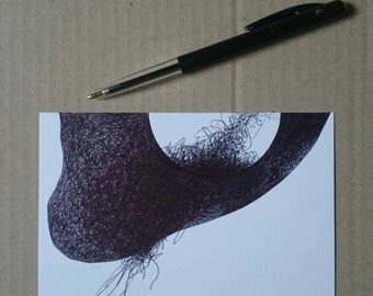 Postcard | handdrawn, zen, gift, card, drawing, art, unique, minimal art, pendrawing