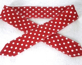 CUSTOM hairband RETRO braid HEADBAND 60s 70s Polkadot