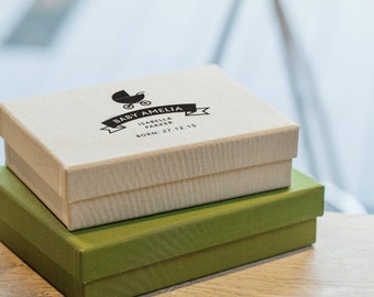 Custom Personalised Linen Picture Box Keepsake