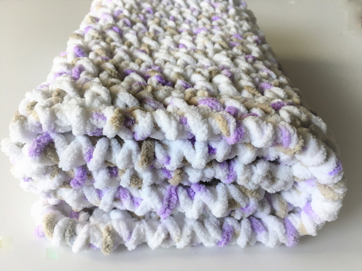 Lilac Cotton Terry Blanket & Throw | Product sku J-155919